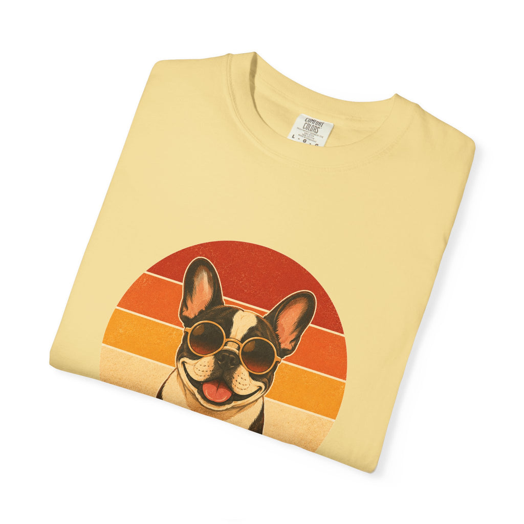 PawJoy French Bulldog Shades Retro Sunset Tee