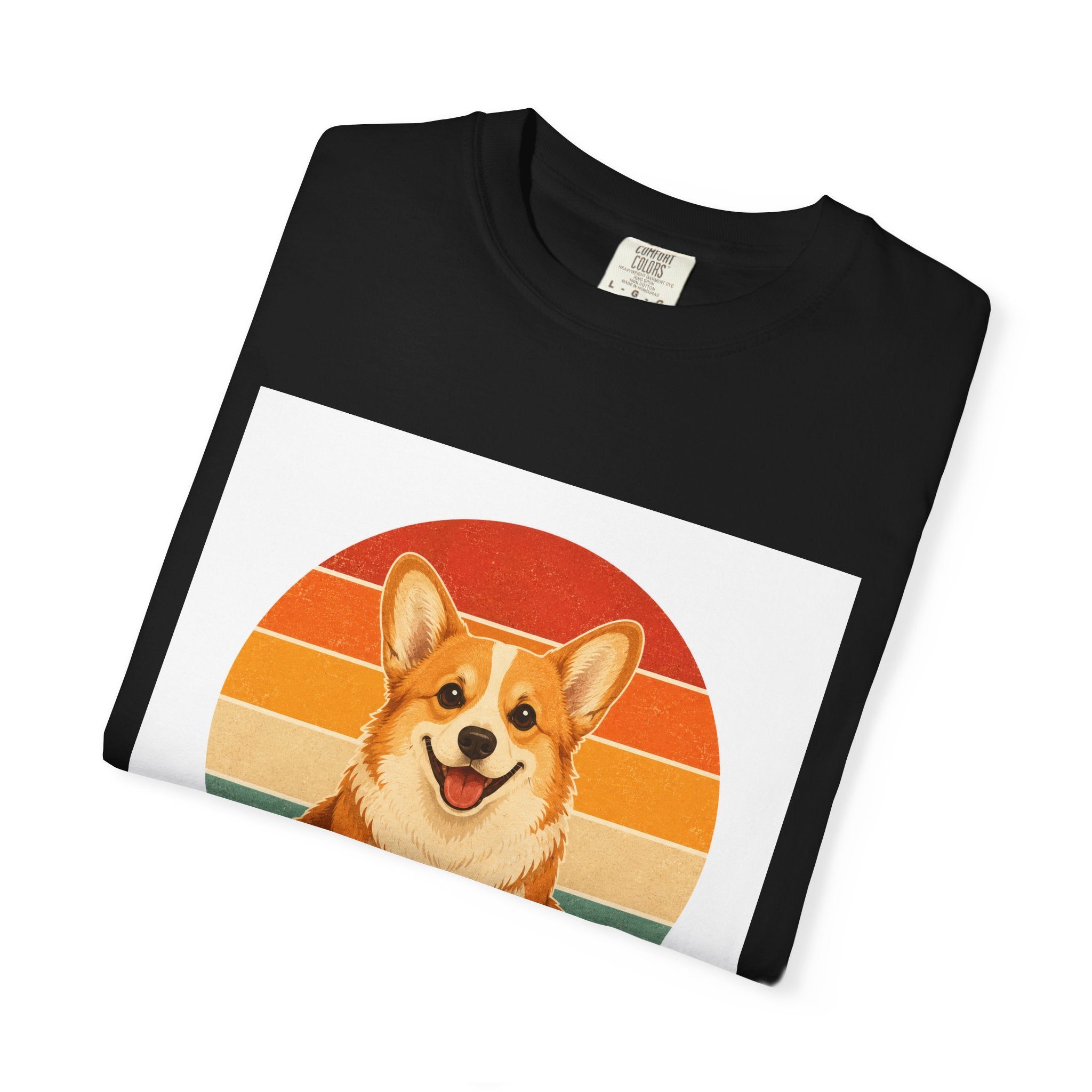 PawJoy Corgi Retro Sunset Tee