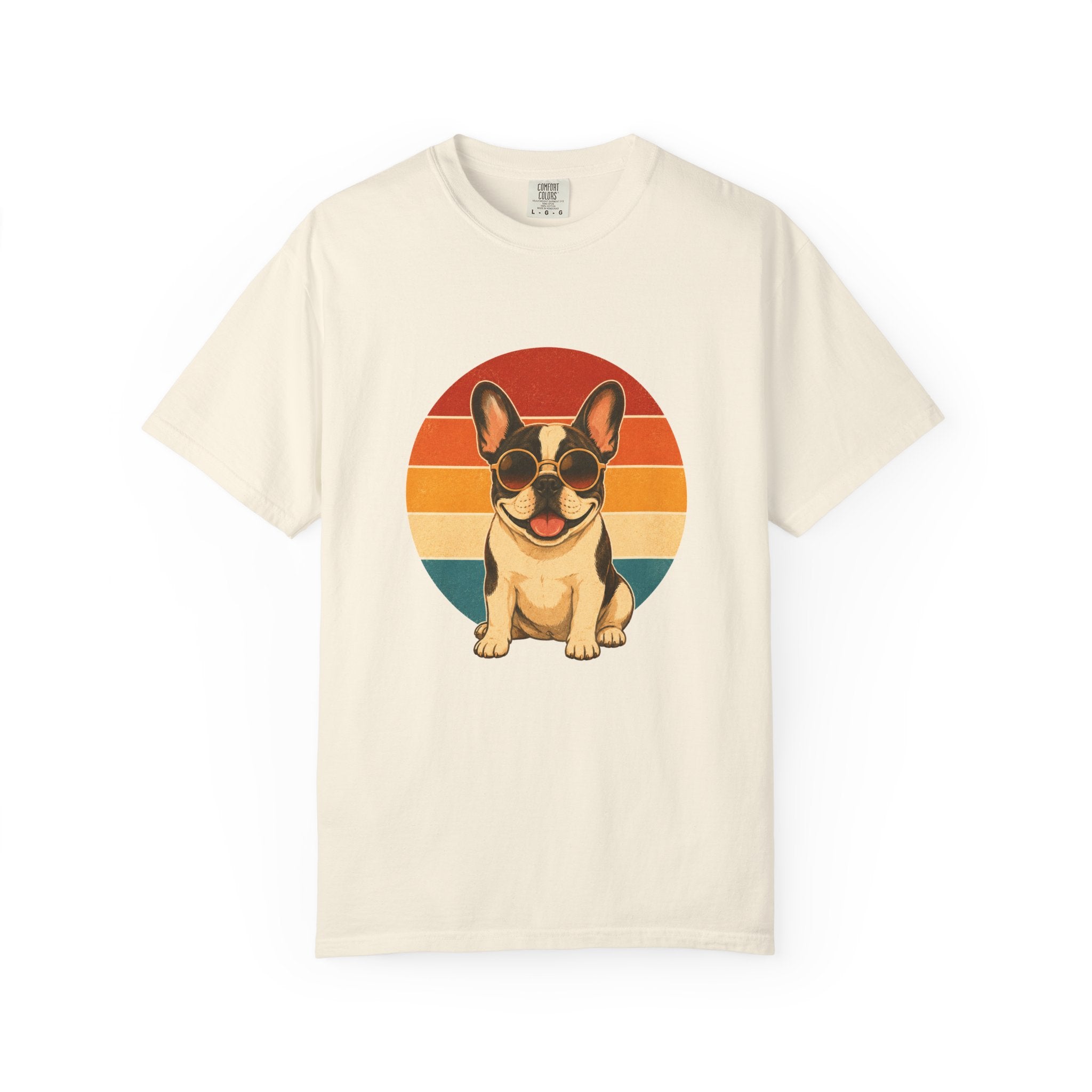 PawJoy French Bulldog Shades Retro Sunset Tee