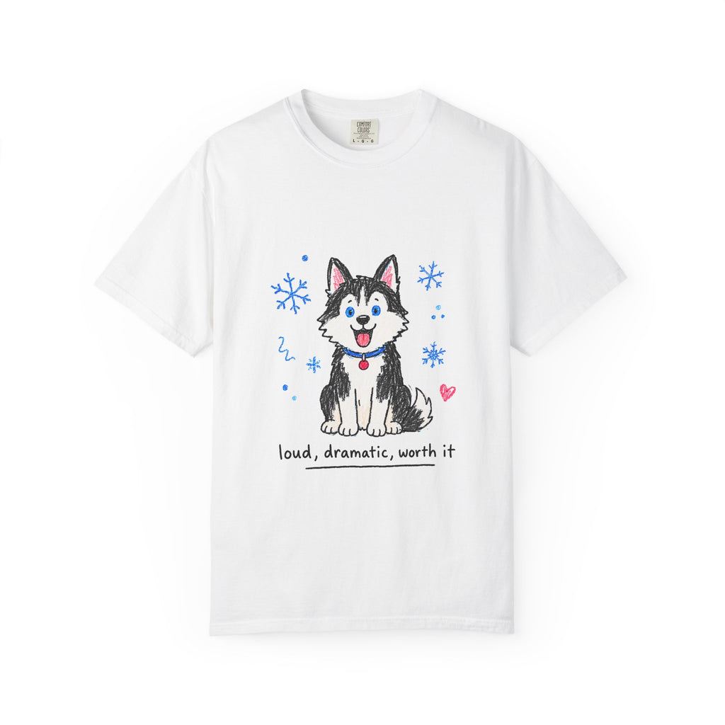PawJoy Husky Snow Crayon Tee