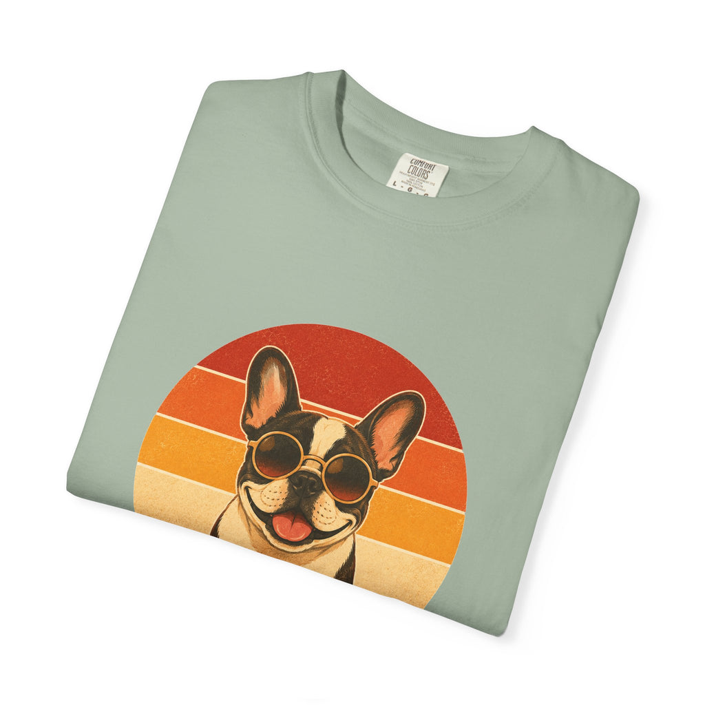 PawJoy French Bulldog Shades Retro Sunset Tee