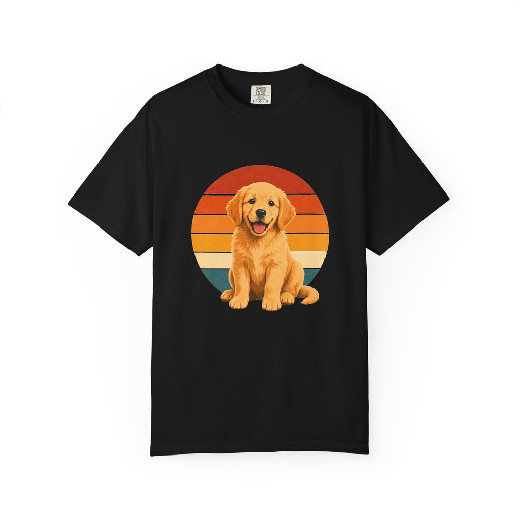PawJoy Golden Retriever Retro Sunset Tee