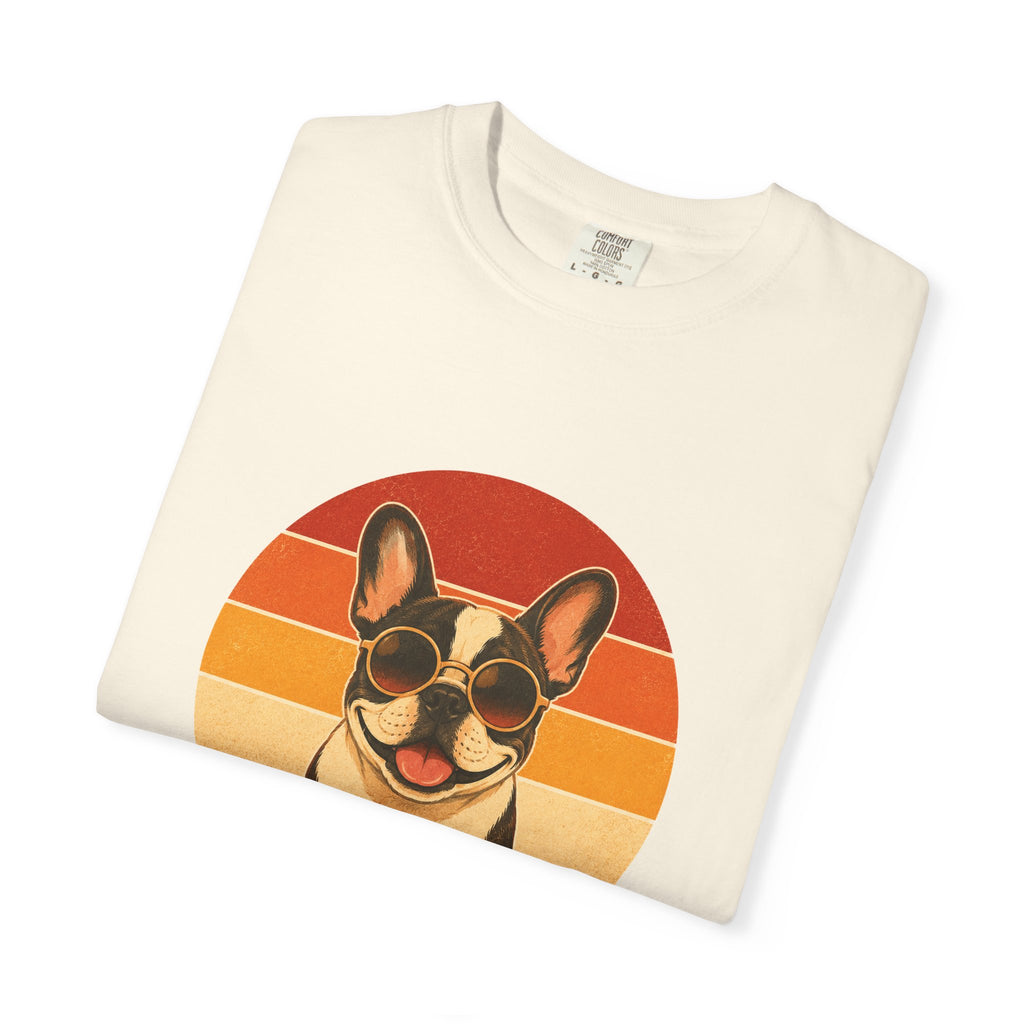 PawJoy French Bulldog Shades Retro Sunset Tee