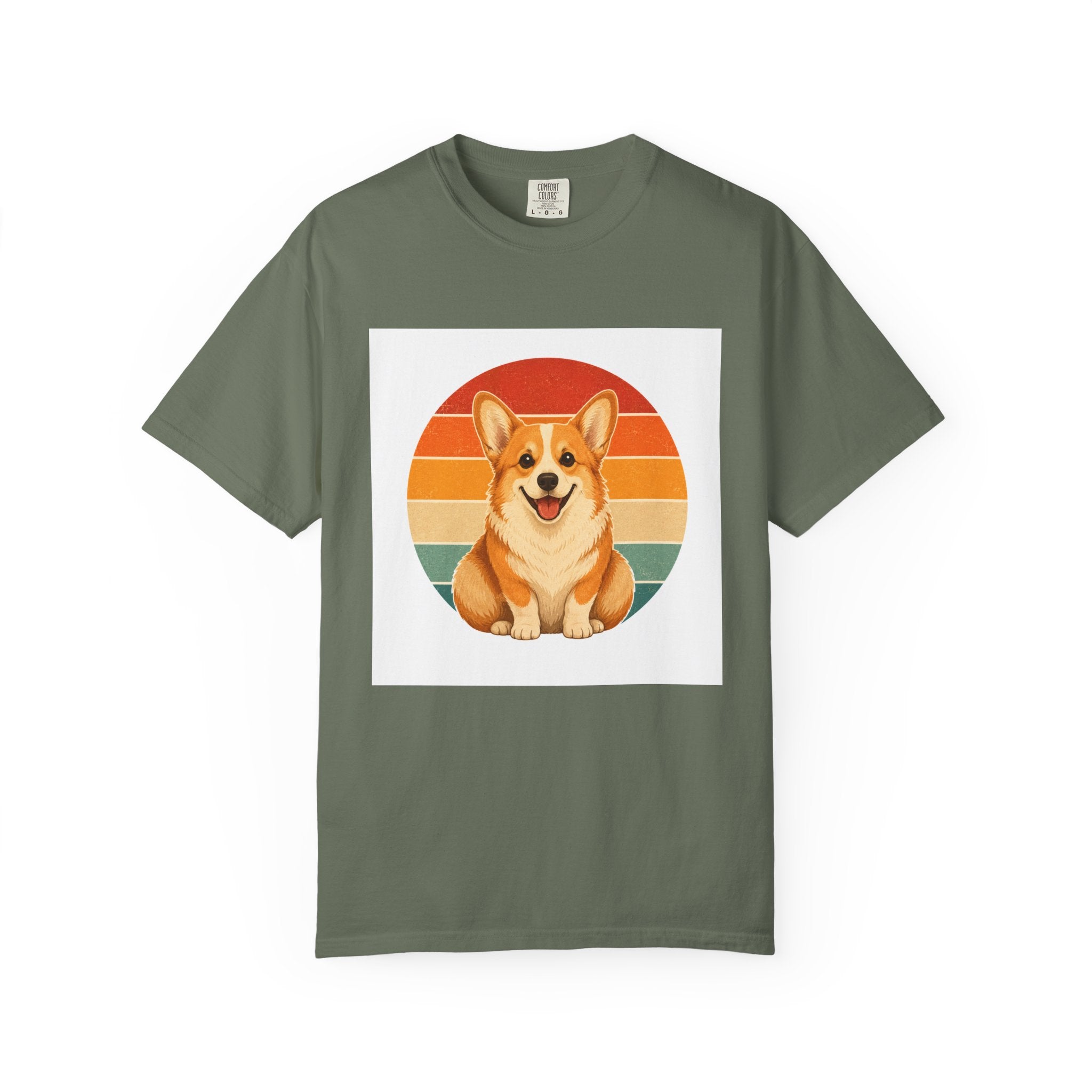PawJoy Corgi Retro Sunset Tee