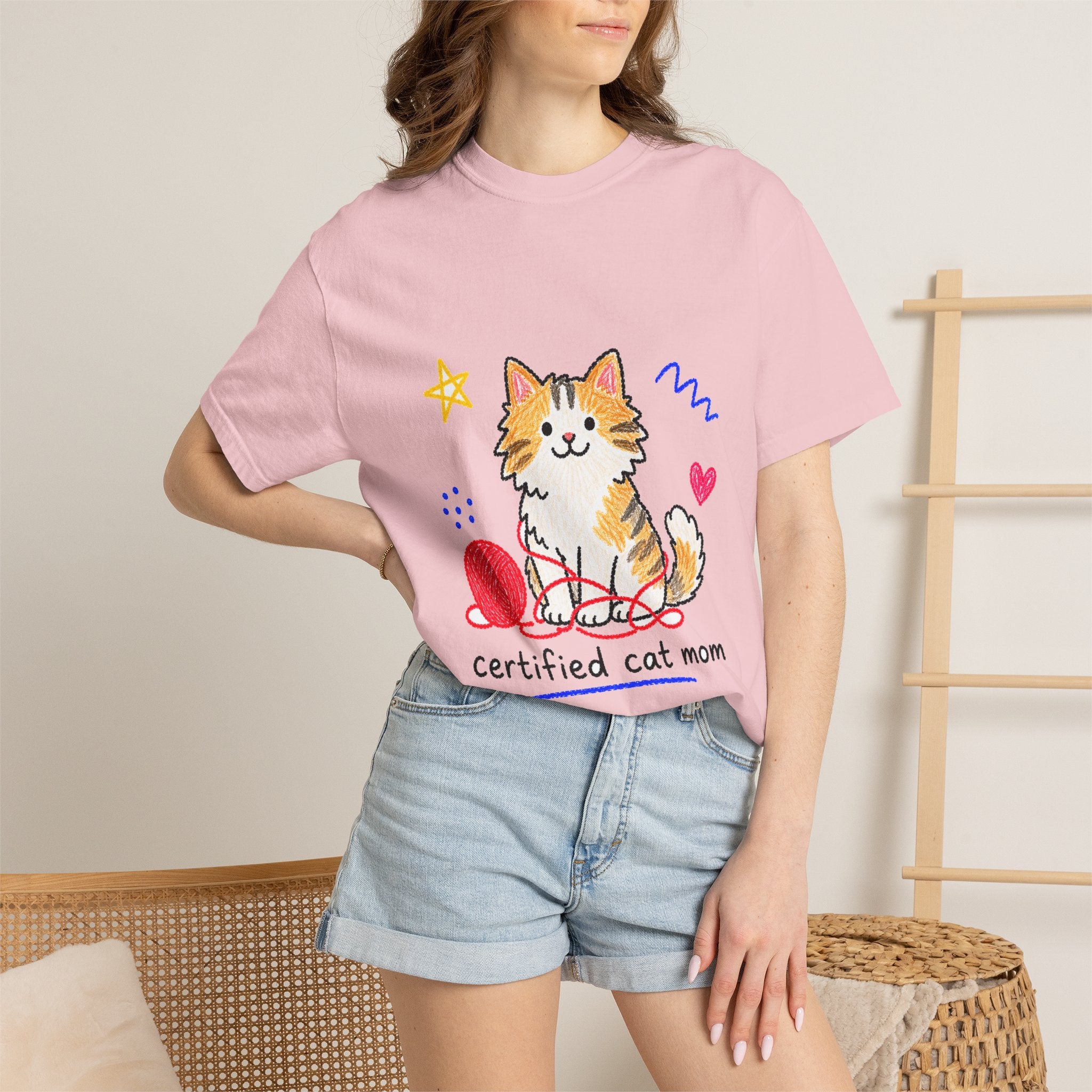 PawJoy Cat Knitting Crayon Tee