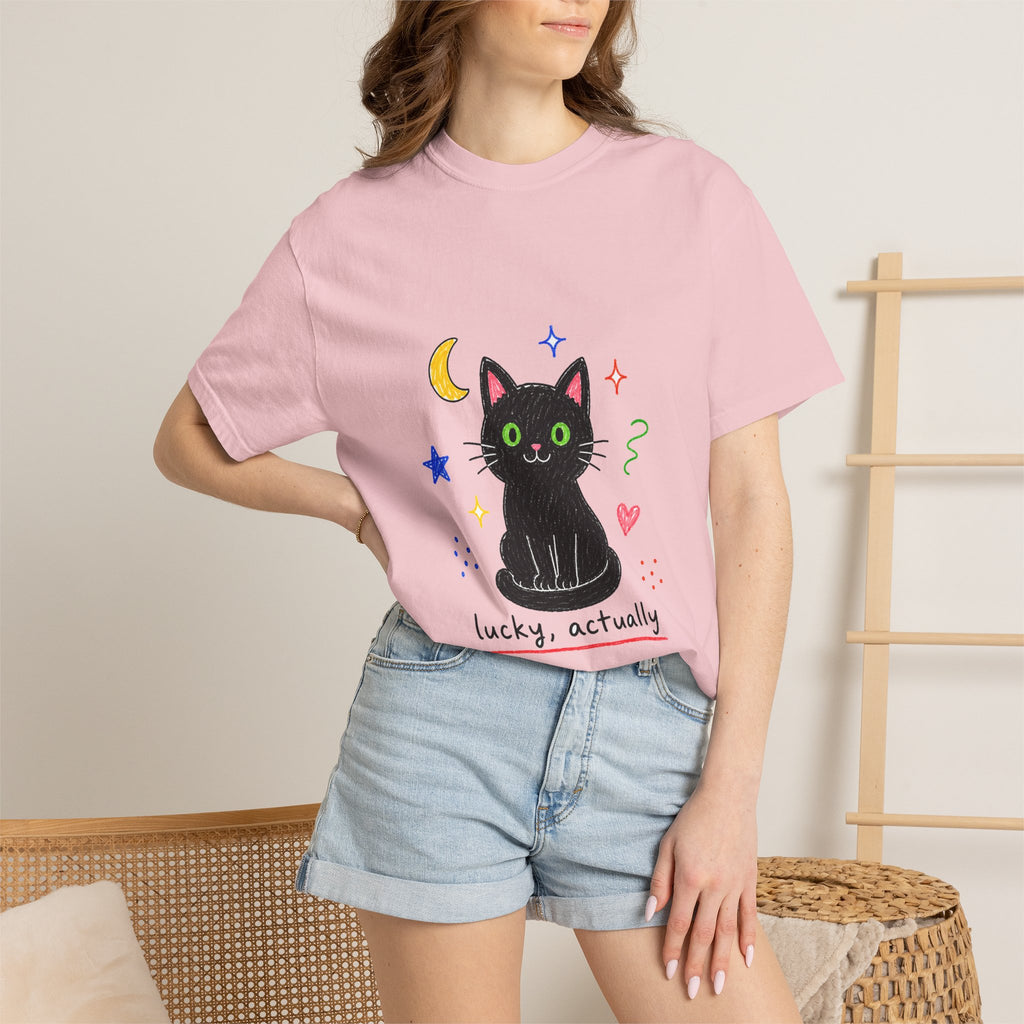 PawJoy Black Cat Lucky Crayon Tee