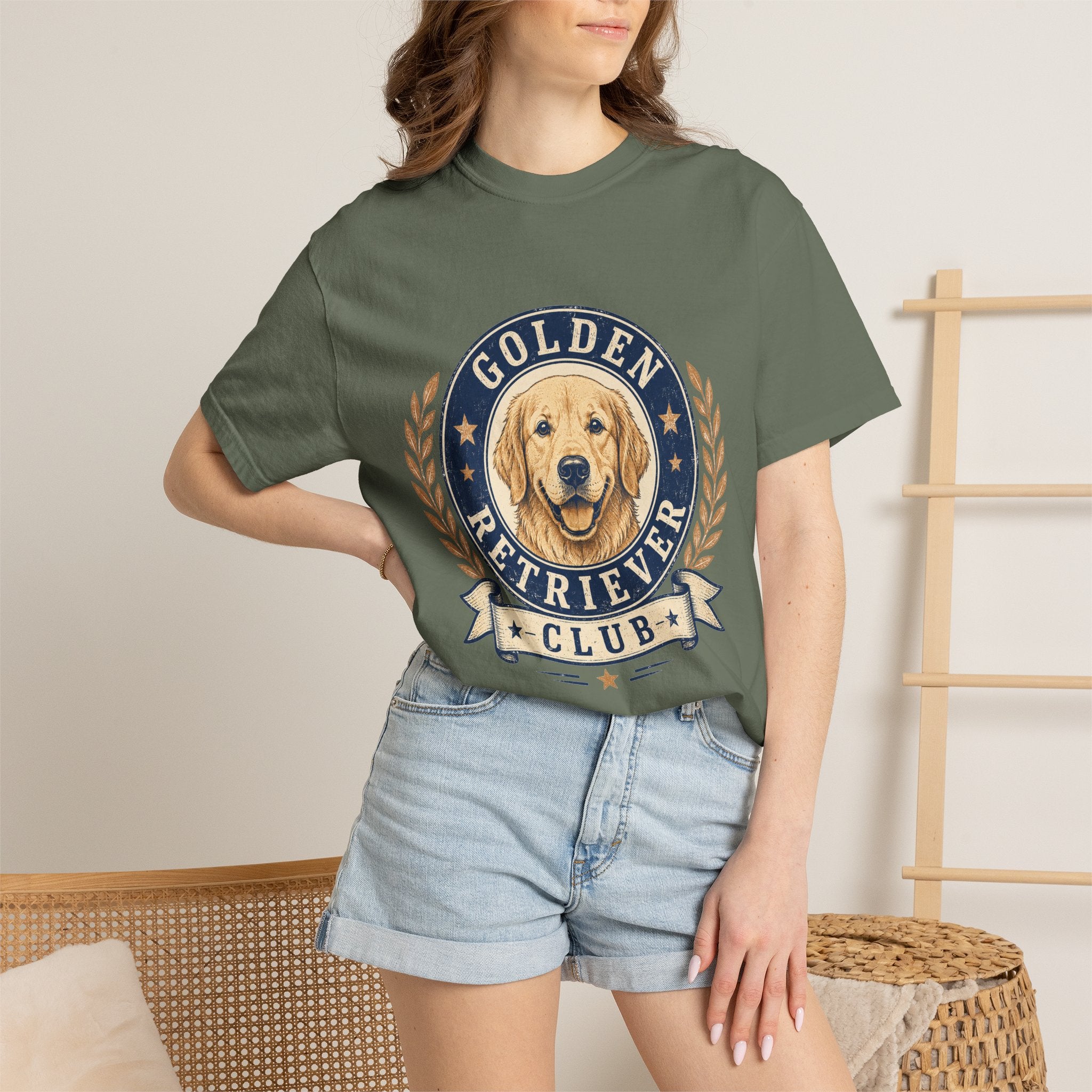 PawJoy Golden Retriever Club Vintage Tee