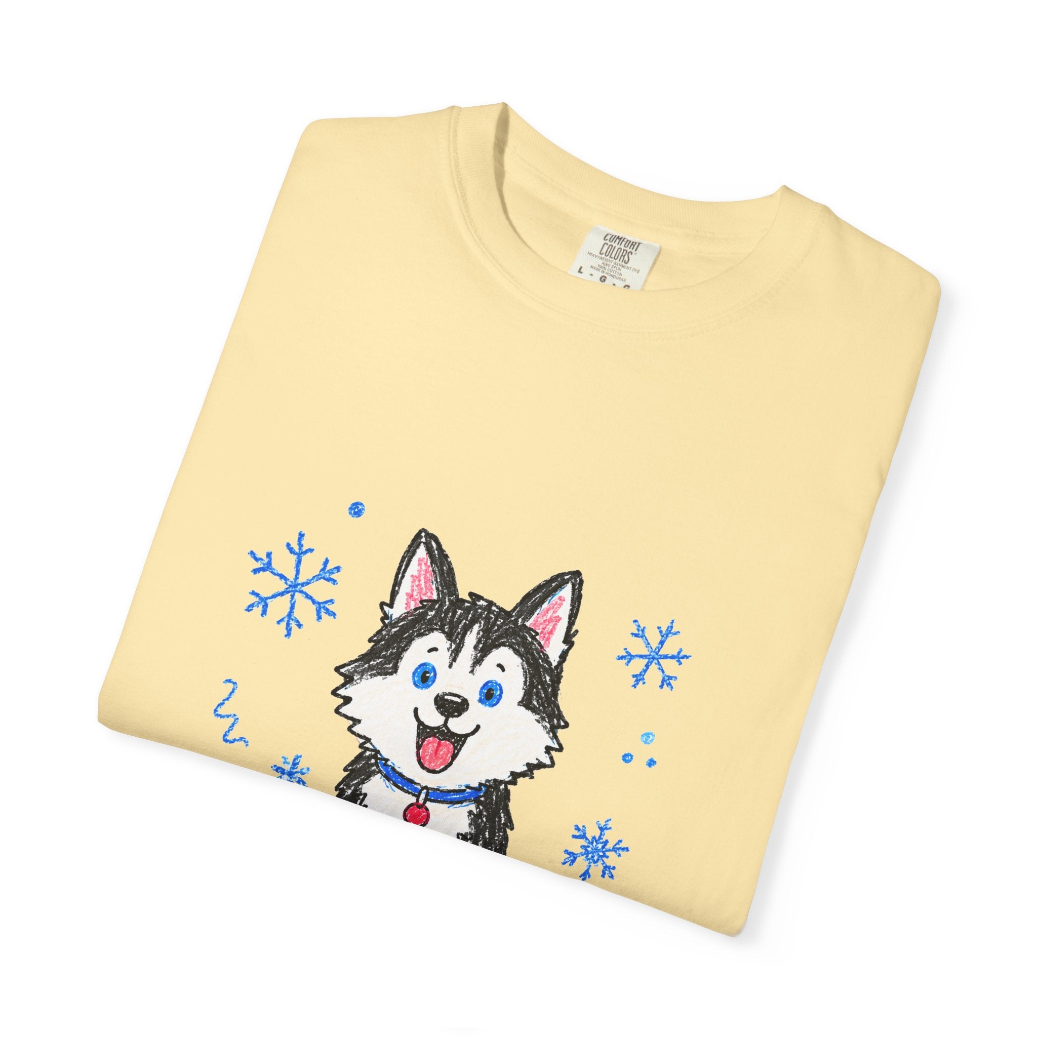 PawJoy Husky Snow Crayon Tee