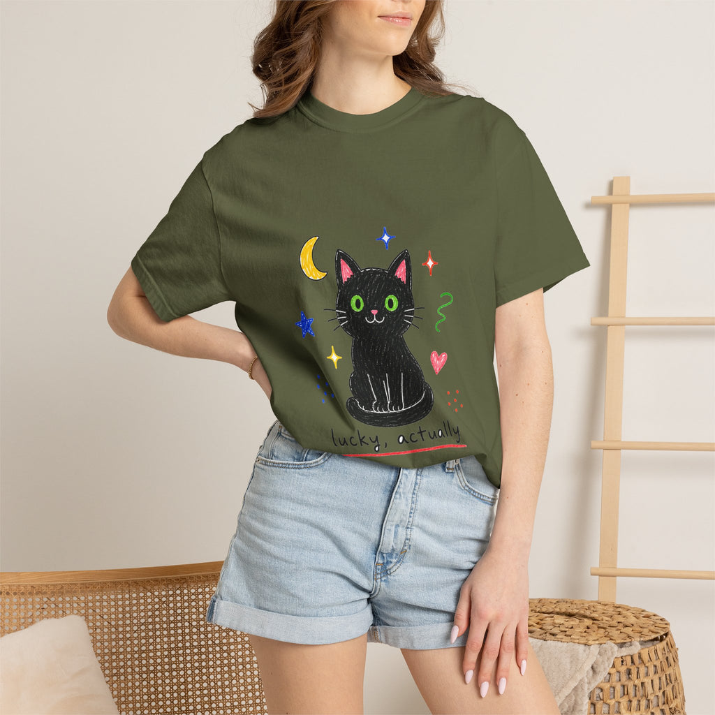 PawJoy Black Cat Lucky Crayon Tee
