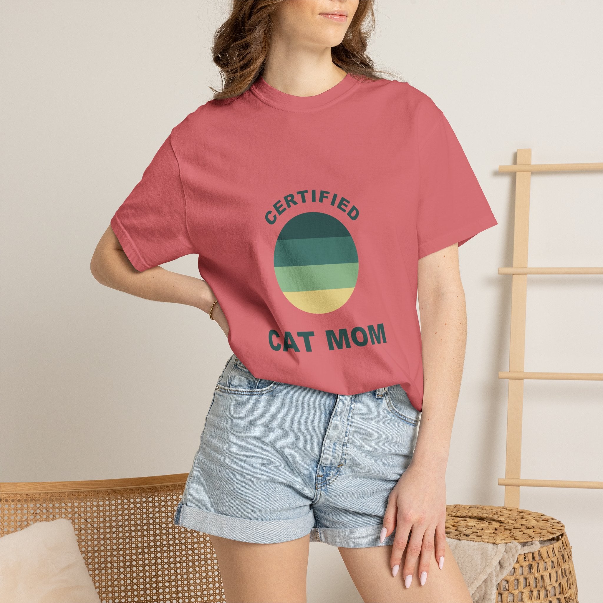 PawJoy Certified Cat Mom Retro Tee