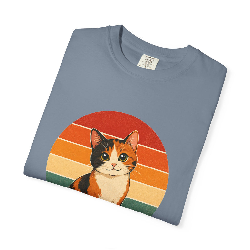 PawJoy Calico Cat Retro Sunset Tee