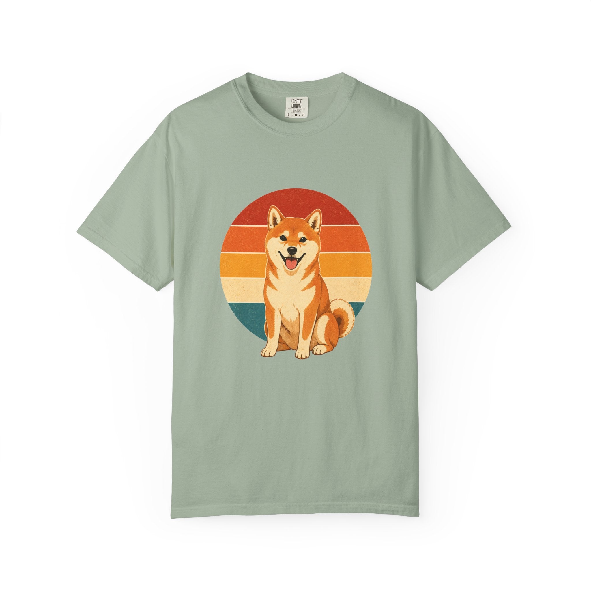 PawJoy Shiba Inu Retro Sunset Tee