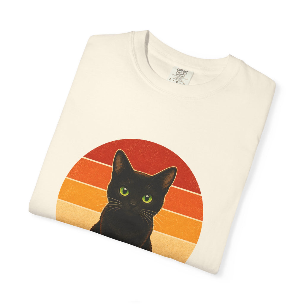 PawJoy Black Cat Retro Sunset Tee