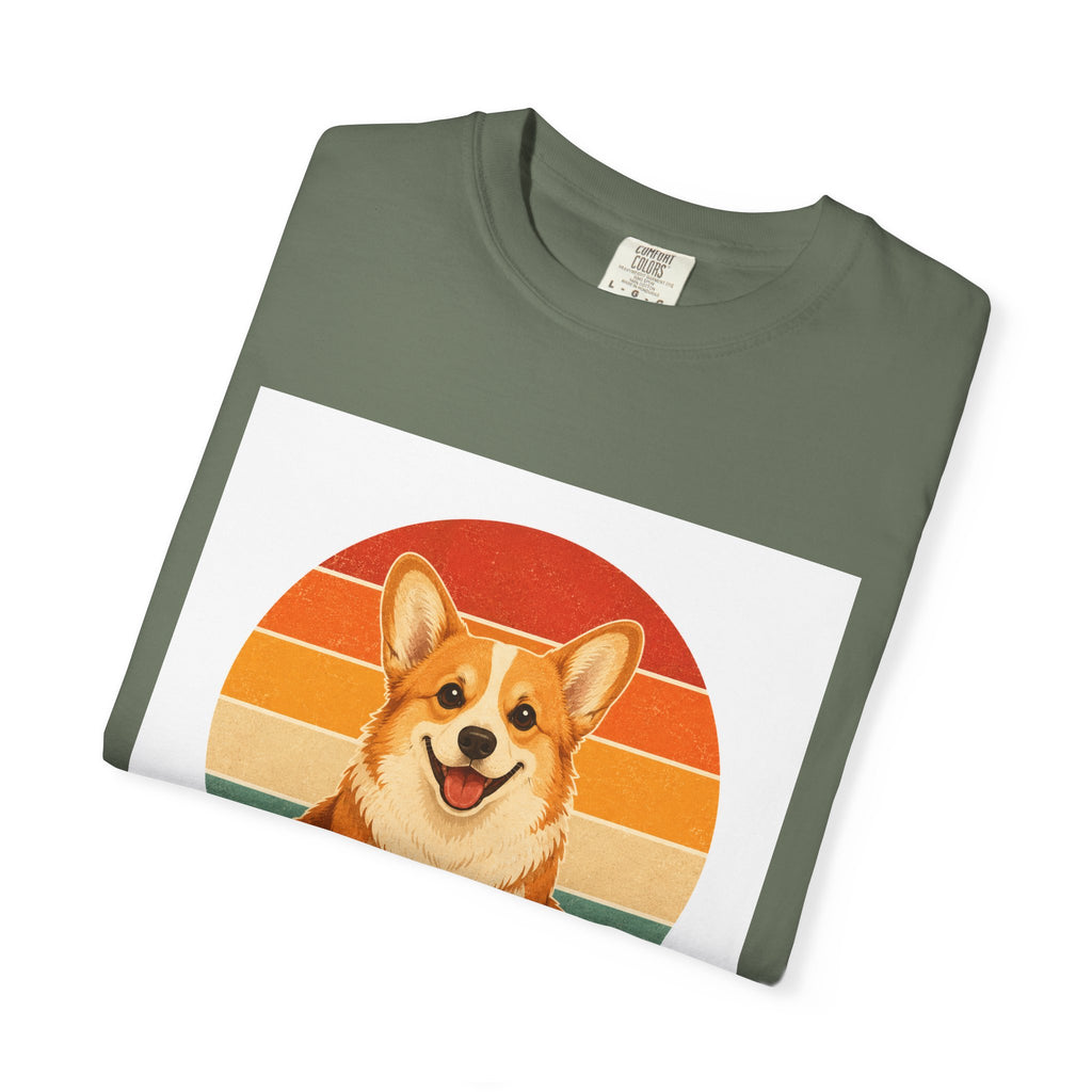 PawJoy Corgi Retro Sunset Tee