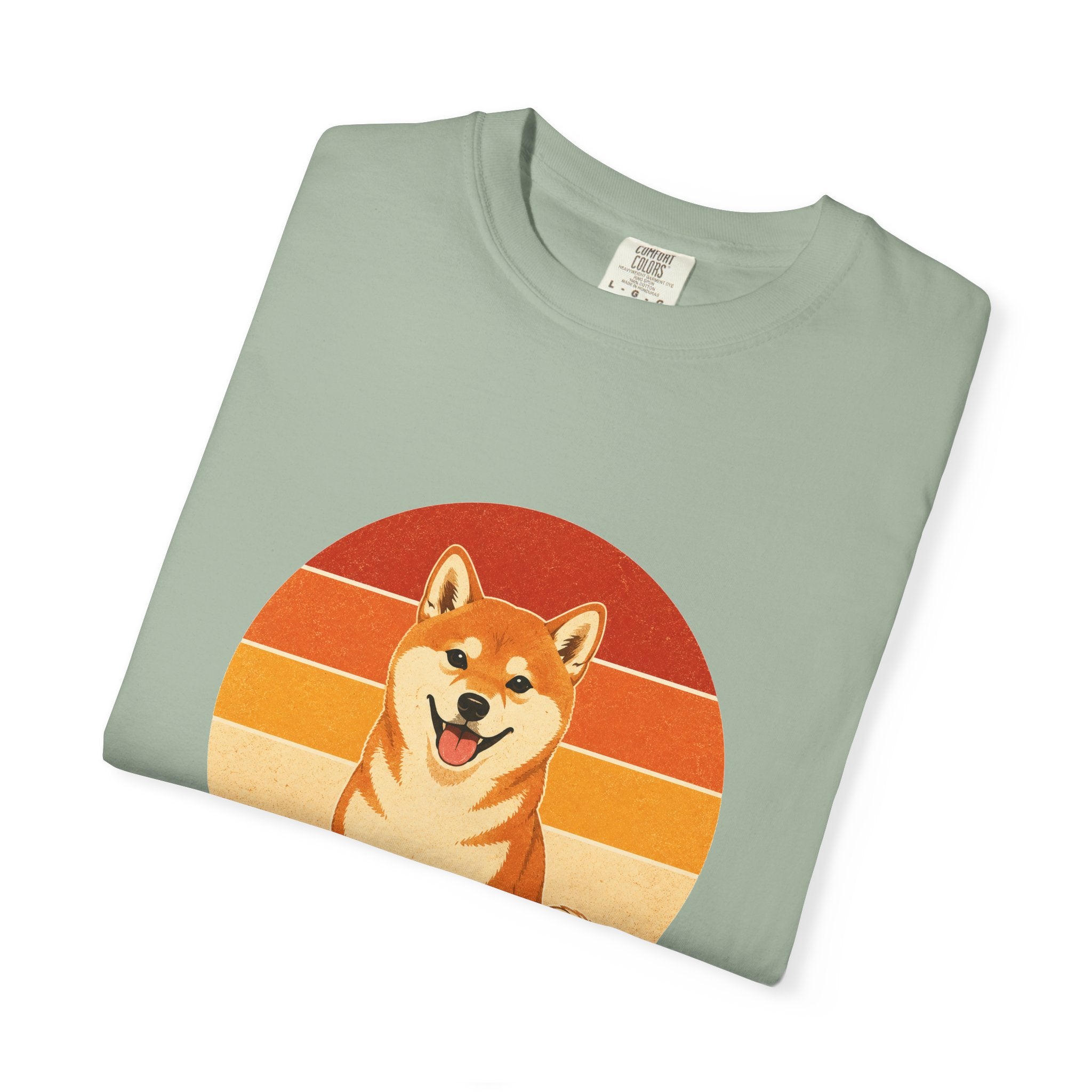 PawJoy Shiba Inu Retro Sunset Tee