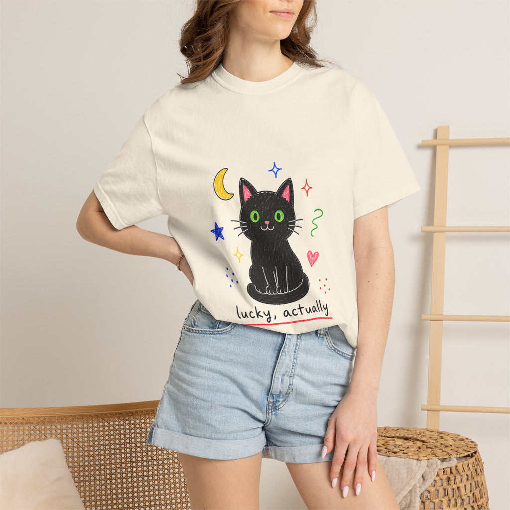 PawJoy Black Cat Lucky Crayon Tee