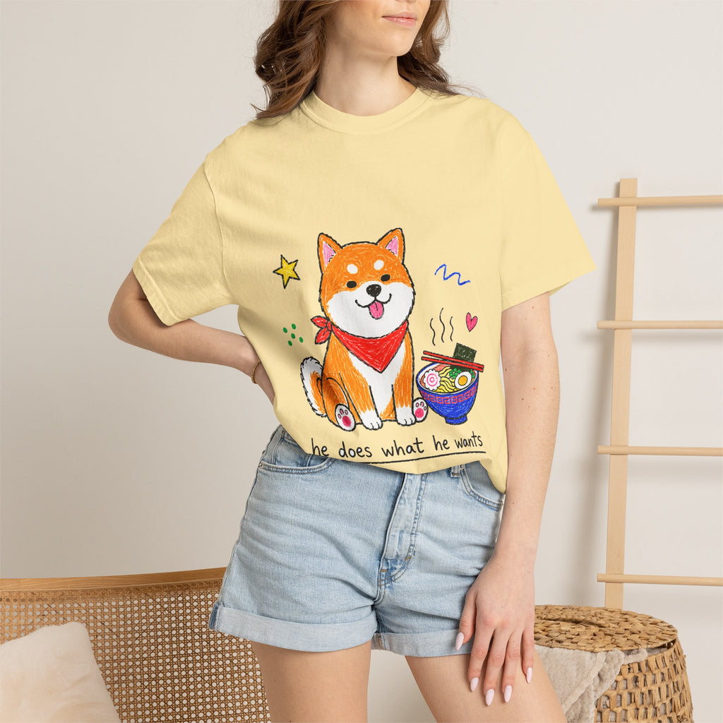 PawJoy Shiba Inu Ramen Crayon Tee