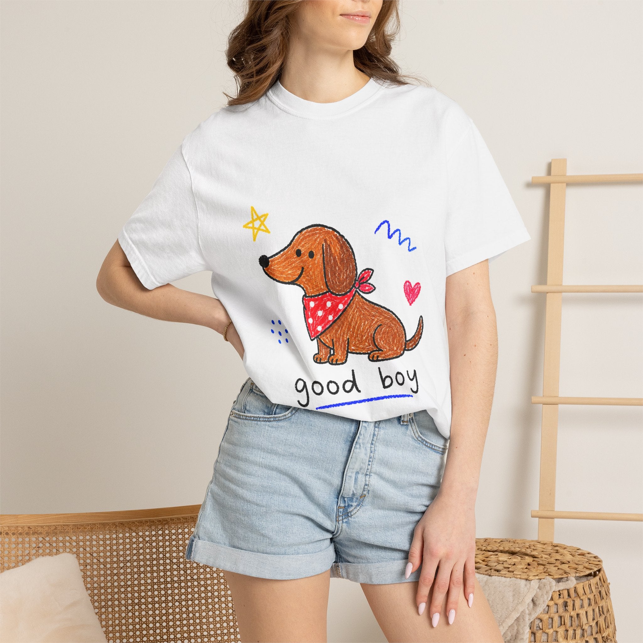PawJoy Dachshund Good Boy Crayon Tee