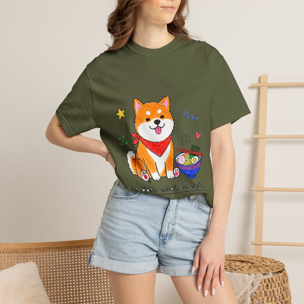 PawJoy Shiba Inu Ramen Crayon Tee