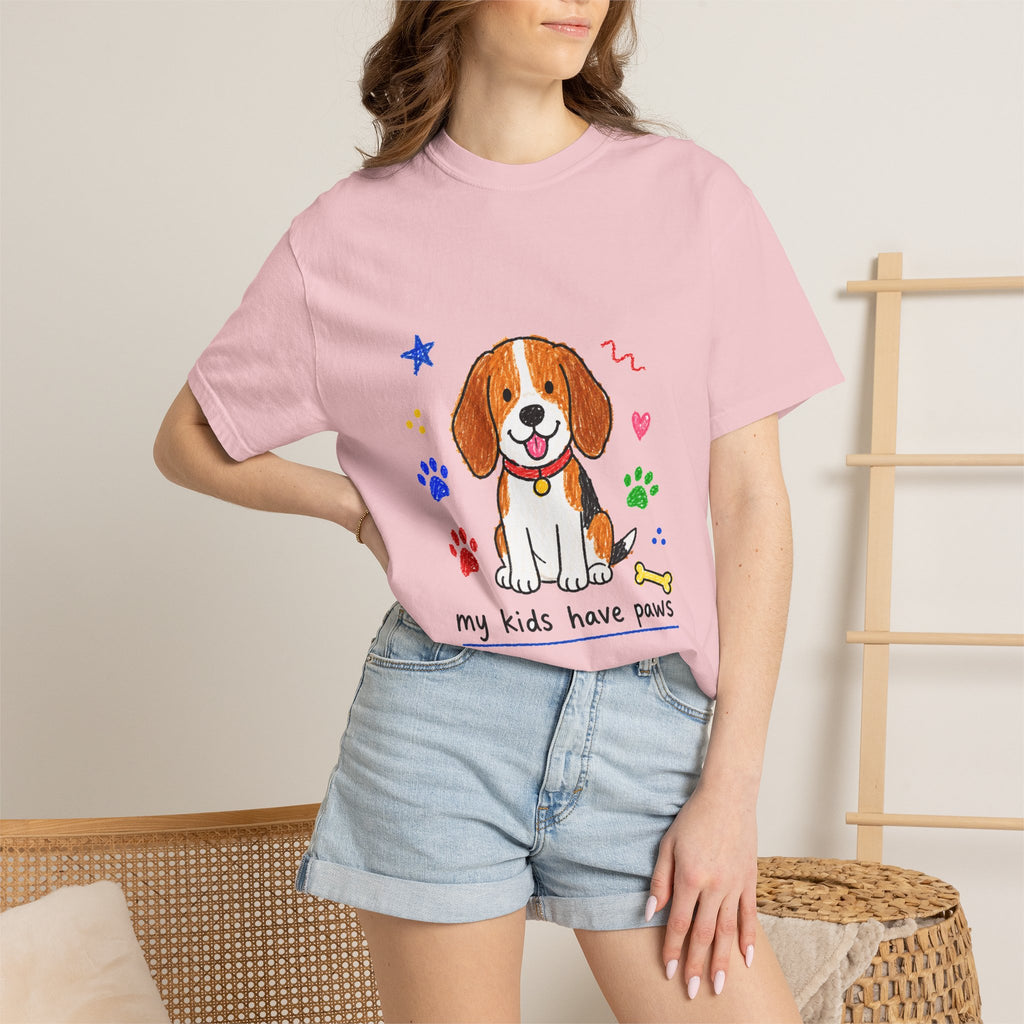 PawJoy Beagle My Kids Have Paws Crayon Tee