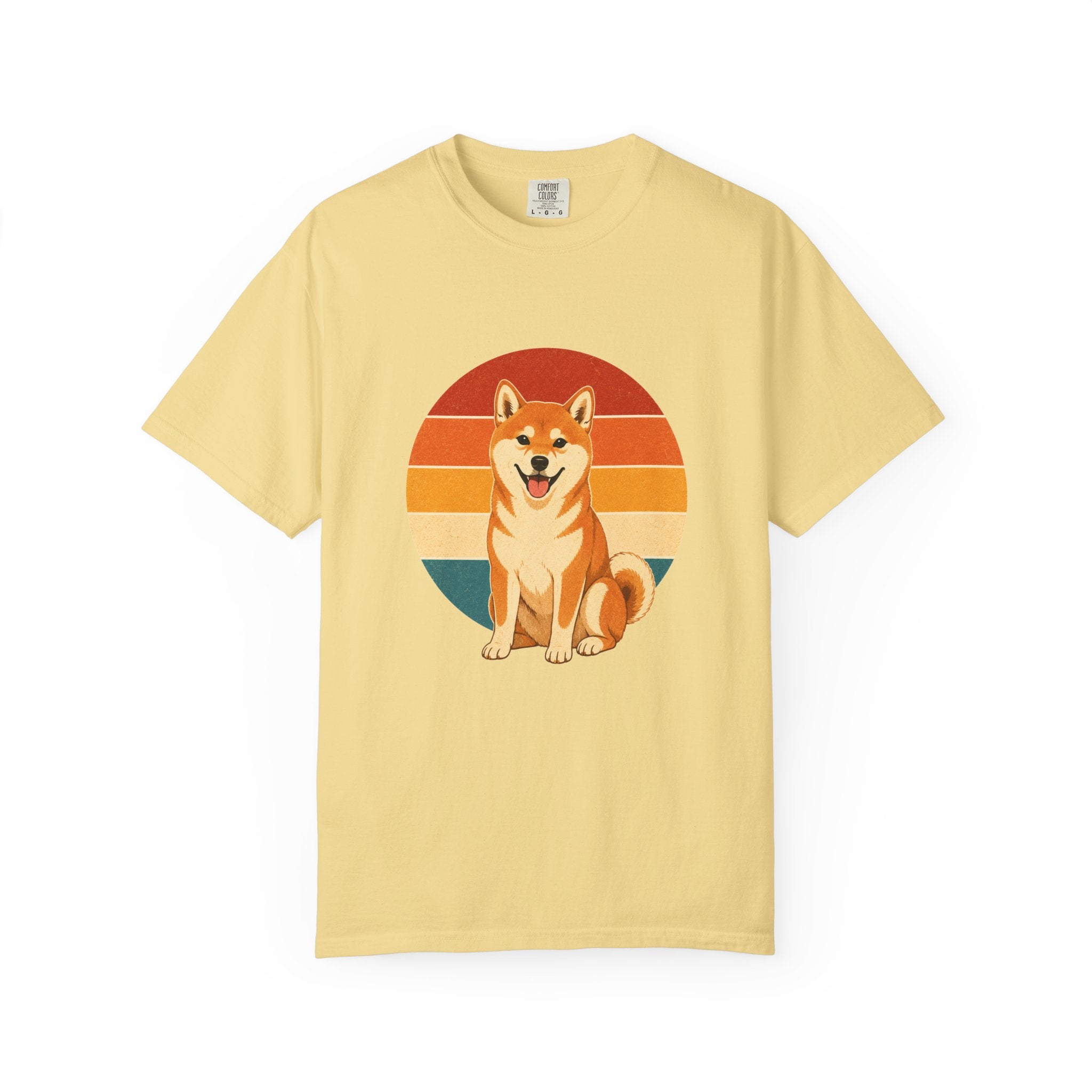 PawJoy Shiba Inu Retro Sunset Tee