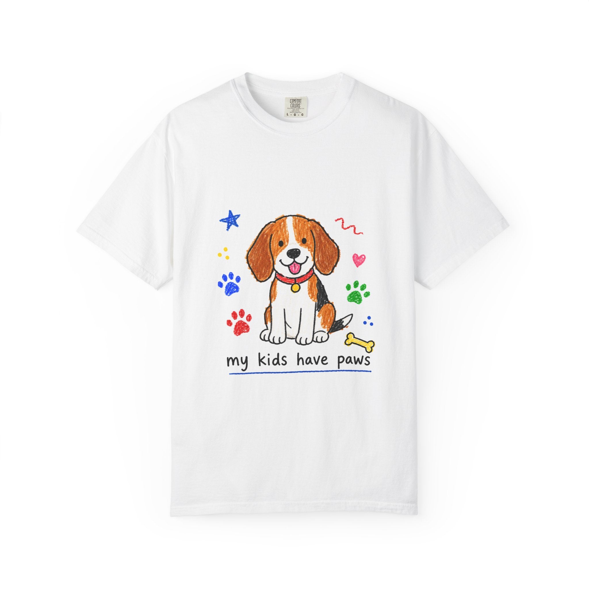 PawJoy Beagle My Kids Have Paws Crayon Tee