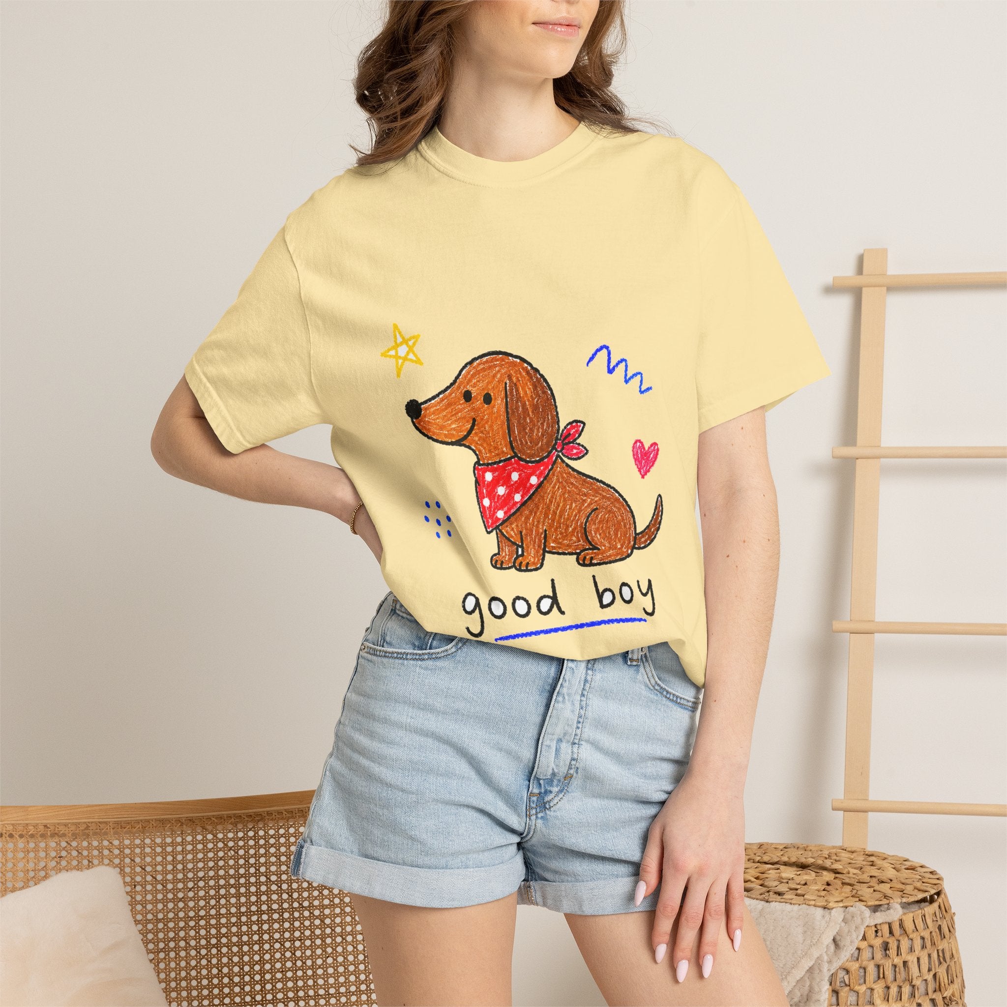 PawJoy Dachshund Good Boy Crayon Tee
