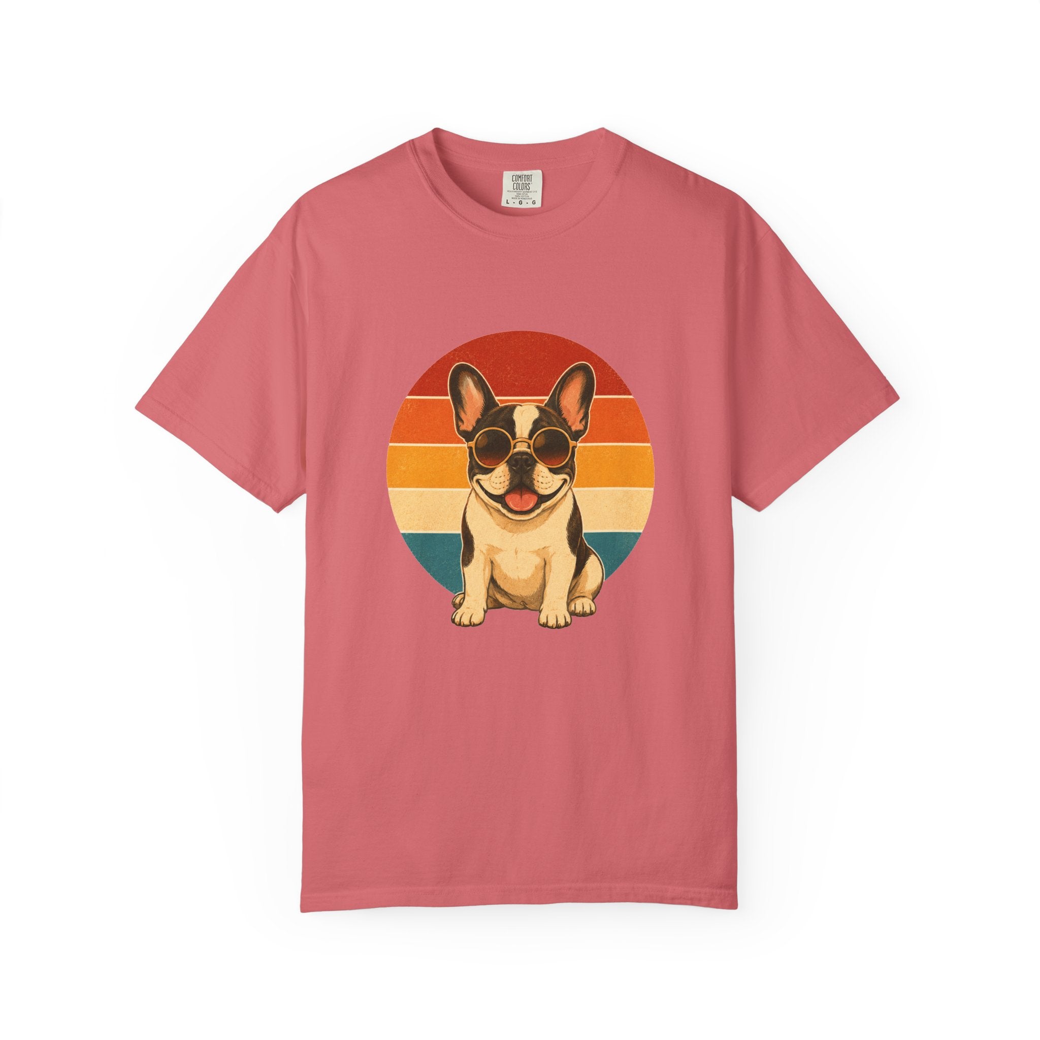 PawJoy French Bulldog Shades Retro Sunset Tee