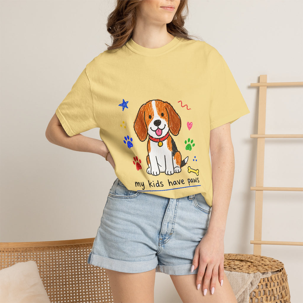 PawJoy Beagle My Kids Have Paws Crayon Tee